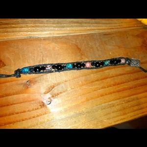 Handmade Leather wrap bead bracelet